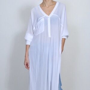 Smythe Side Slit Long Tunic White Size XS